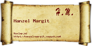 Hanzel Margit névjegykártya